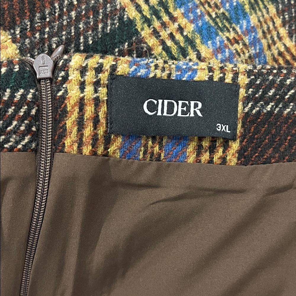 Cider | Tartan Plaid mini skirt schoolgirl preppy Womens size 3XL 3X brown - Picture 6 of 9